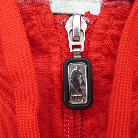 NBA 3XL2 Tall Pregame Full Zip Hoodie Red Heather Sample Jacket Big & Tall Rare - Picture 7 of 11